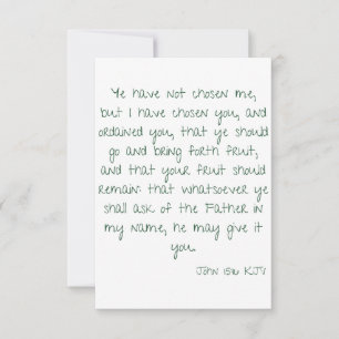 John 15:16 KJV Bible Scripture Carte de voeux