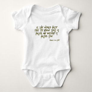 John 15:18 KJV Bible Scripture Verse Unisex Baby Bodysuit