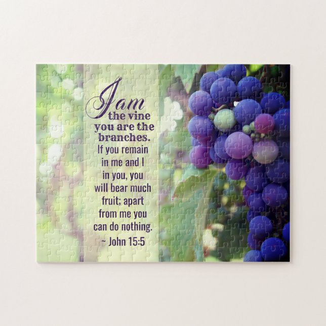 John 15:5 I Am the Vine You are the Branches Bible Jigsaw Puzzle (Horizontal)