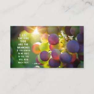 John 15:5 I Am the Vine You are the Branches Jesus Business Card