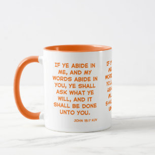 John 15:7 KJV Bible Verse Two-Tone Mug