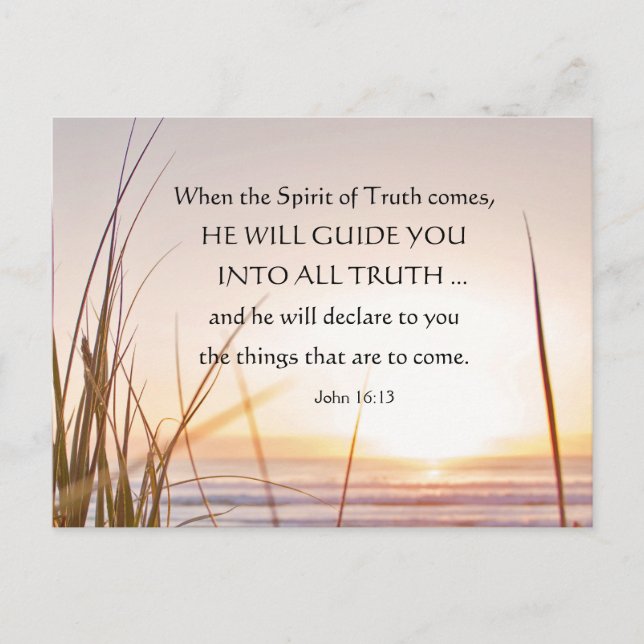 John 16:13 Spirit of Truth Will Guide You, Ocean  Postcard (Front)