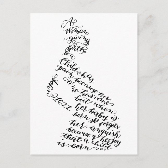 John 16:21 Carte postale (Devant)
