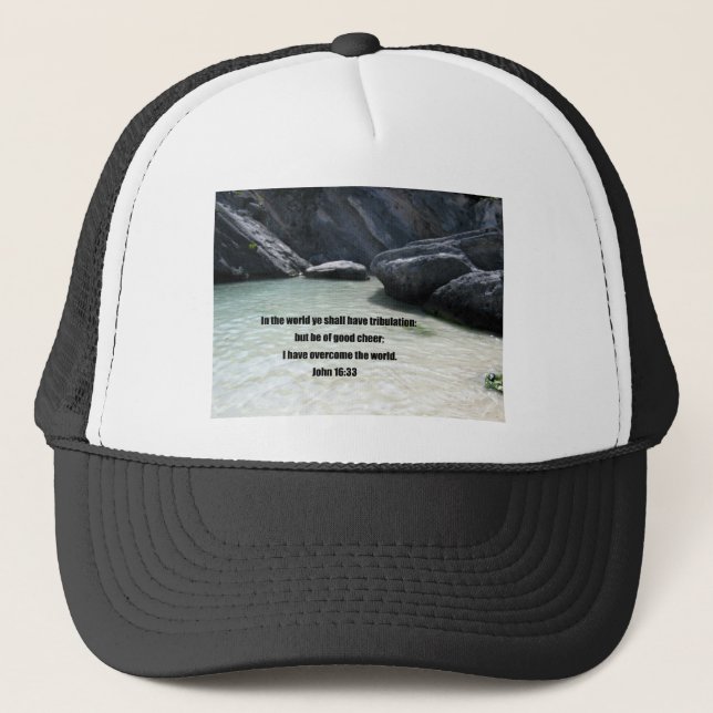 John 16:33 trucker hat (Front)