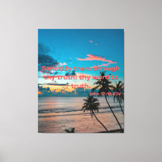 John 17:17 Bible Verse Scripture KJV Canvas Pic