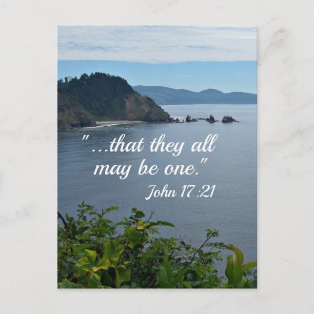 John 17:21 "That they all may be one." Postcard (Front)