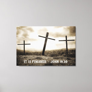 JOHN 19:30 Impression de toile étirée