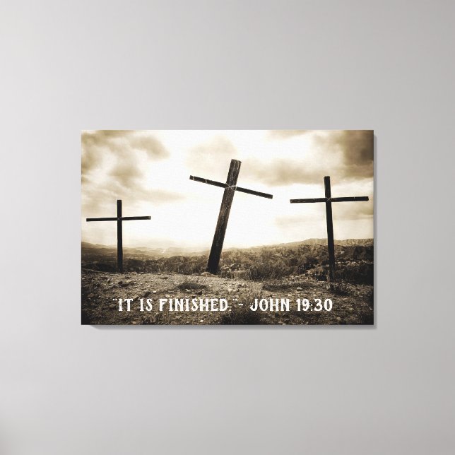 JOHN 19:30 Impression de toile étirée (Recto)