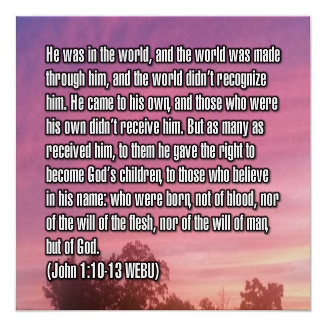 John 1:10-13 WEBU Poster (Front)