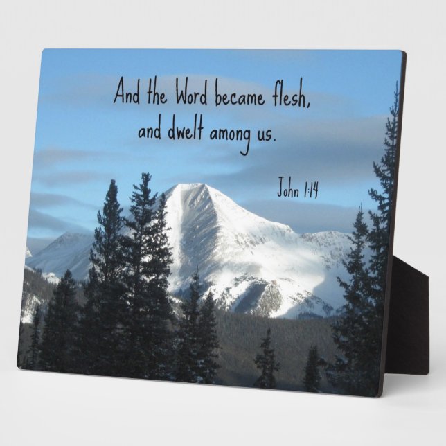 John 1:14 And the Word became flesh... Plaque (Side)