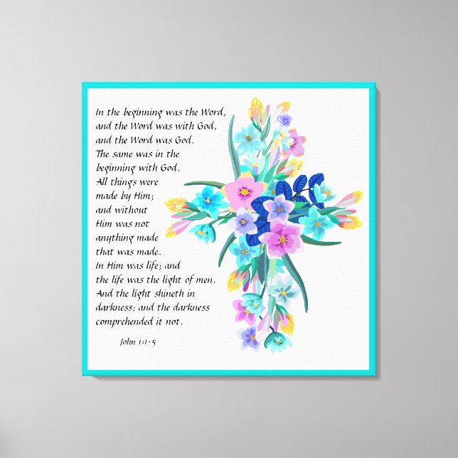 John 1:1-5  canvas print (Front)