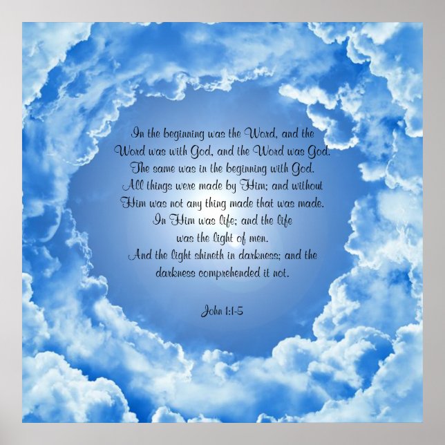 John 1:1-5 poster (Front)