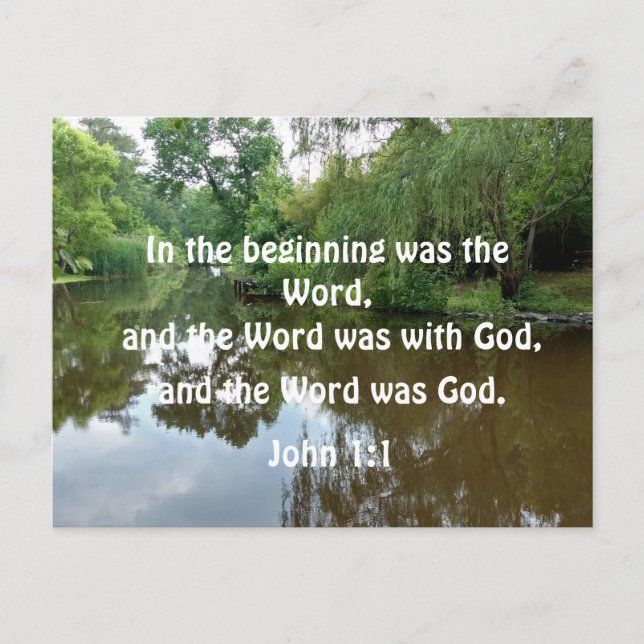 John 1:1 In the beginning was the Word Postcard (Front)