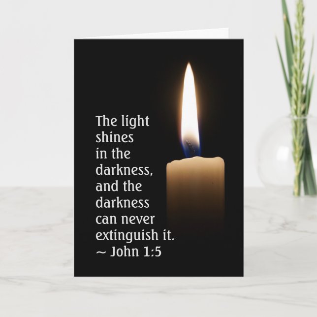 John 1:5 The Light Shines in the Darkness Card (Front)