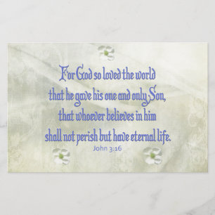 John 316 Dogwood Stationery