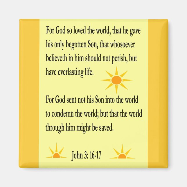 John 3:16-17 aimant (Devant)