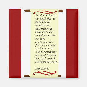 John 3:16- 17 magnet