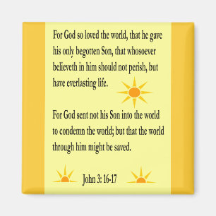 John 3:16-17 magnet