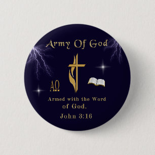 John 3:16 2 inch round button