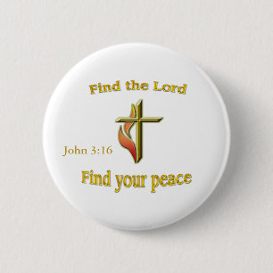 John 3:16 2 inch round button