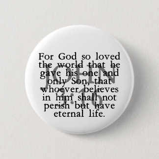 John 3:16 2 inch round button