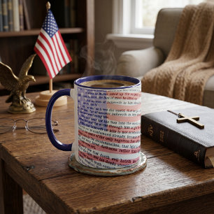 John 3:16 and American flag Mug