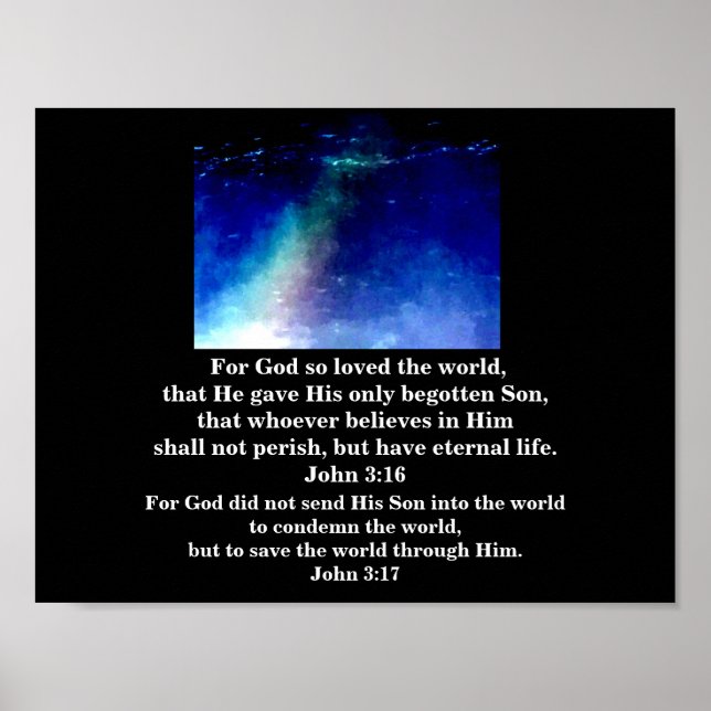JOHN 3:16 and JOHN 3:17 Poster (Front)
