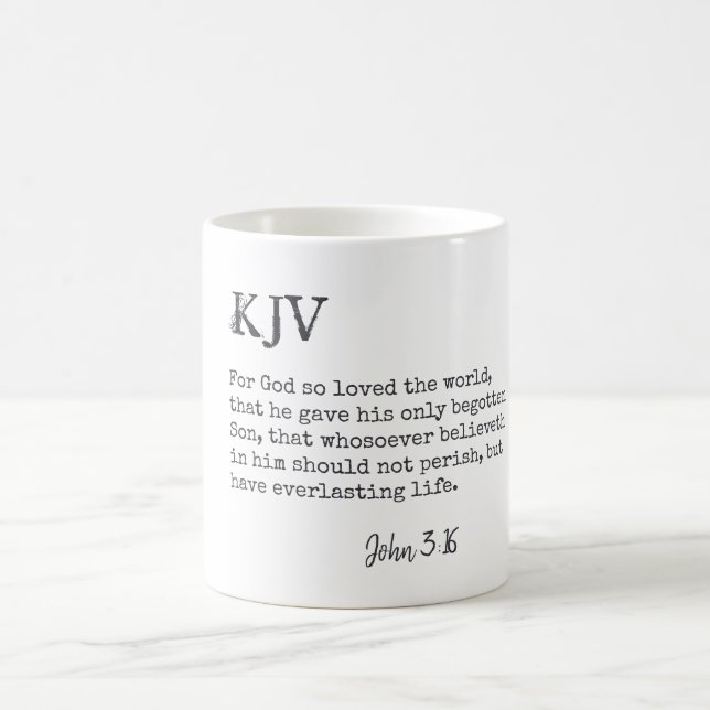 John 3:16 Bible Quote - Can be Customized Coffee Mug (Center)