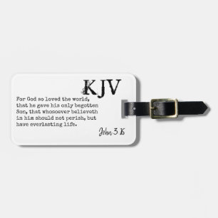 John 3:16 Bible Quote - Can be Customized Luggage Tag
