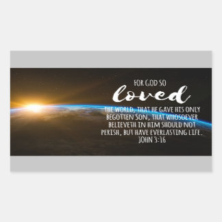 John 3:16 Bible Verse Christian Sticker