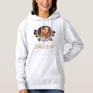 John 3:16 Bible verse Hoodie