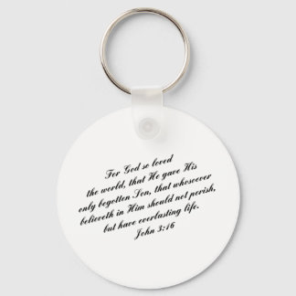 John 3:16 Bible Verse (KJV) Keychain