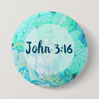 John 3:16 Bible Verse Pin Button