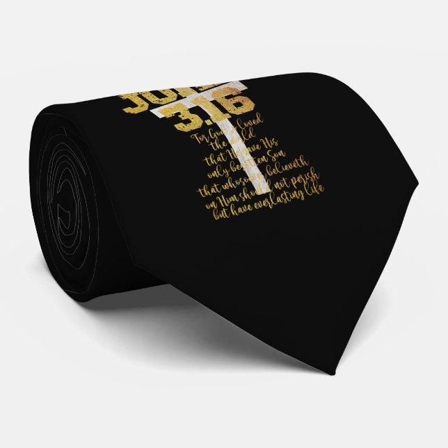 John 3.16 Bible Verse Tie (Rolled)