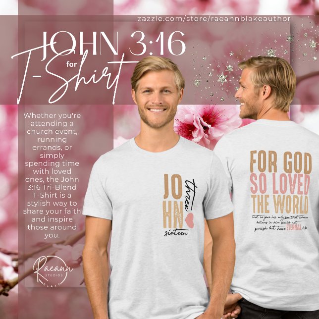 John 3:16 Bible Verse Tri-Blend Shirt (Creator Uploaded)