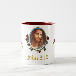 John 3:16 Bible verse Two-Tone Coffee Mug