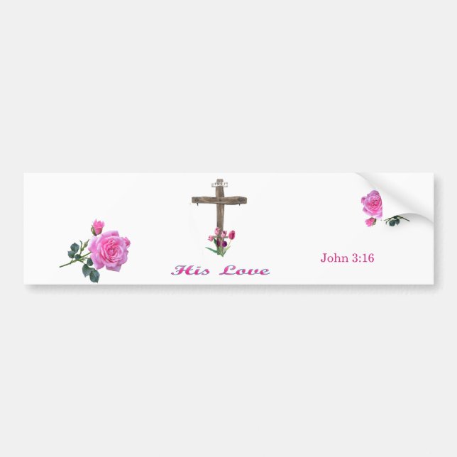 john 3:16 bumper sticker (Front)