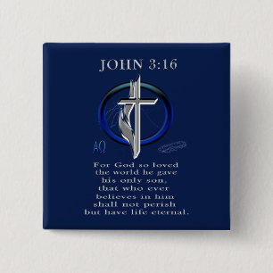 John 3:16 Buttons