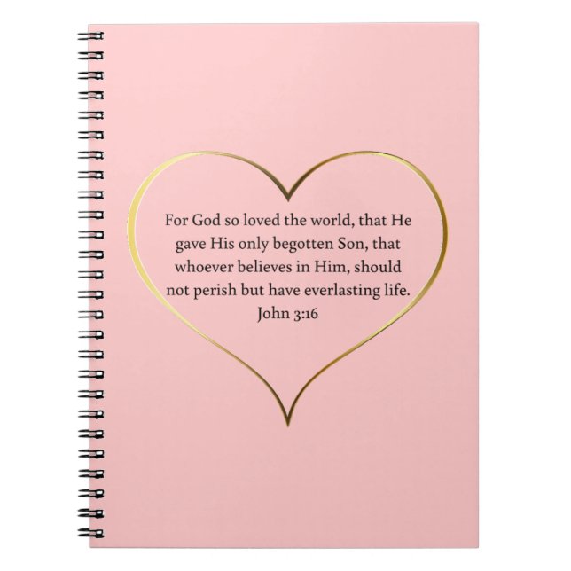 John 3:16 Carnet Spiral (Devant)