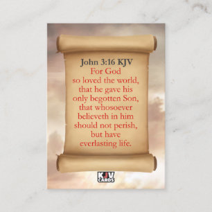 John 3:16 Cartes KJV