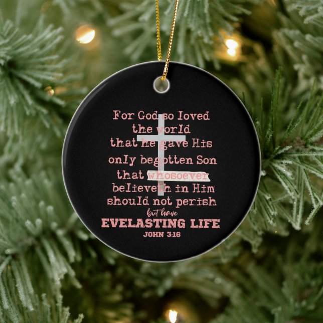 John 3.16 ceramic ornament (Tree)
