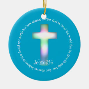 John 3:16 ceramic ornament