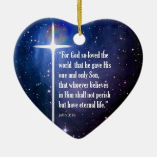 John 3:16 ceramic ornament