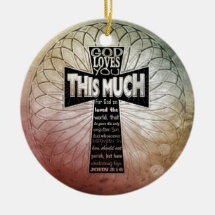 John 3:16 ceramic ornament