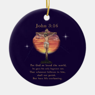 John 3:16 ceramic ornament
