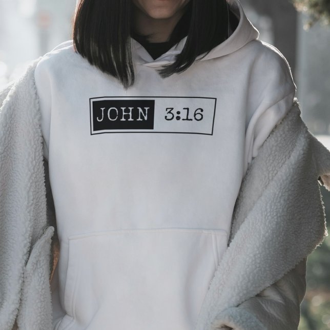 "John 3:16" Christian, Bible verse, Faith Hoodie (Creator Uploaded)