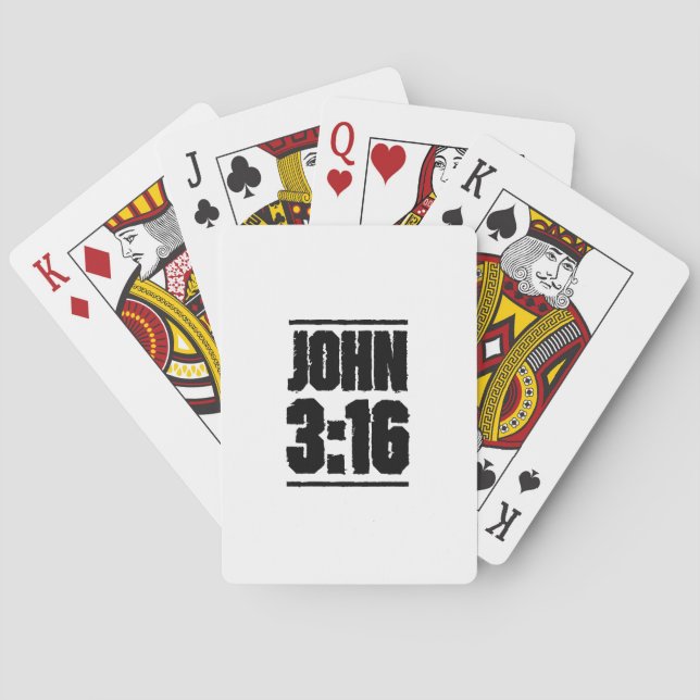 John 3:16 Christian Bible Verse  Playing Cards (Back)