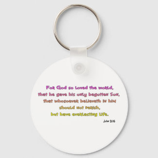 John 3:16 Christian Gift Keychain
