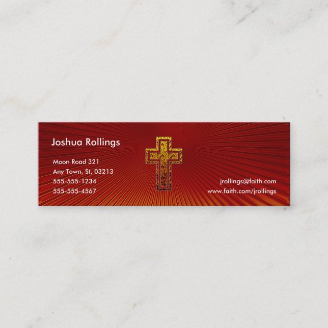 John 3:16 - Christian Mini Business Card (Front)