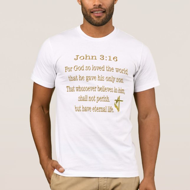 John 3:16 Christian t-shirt (Front)